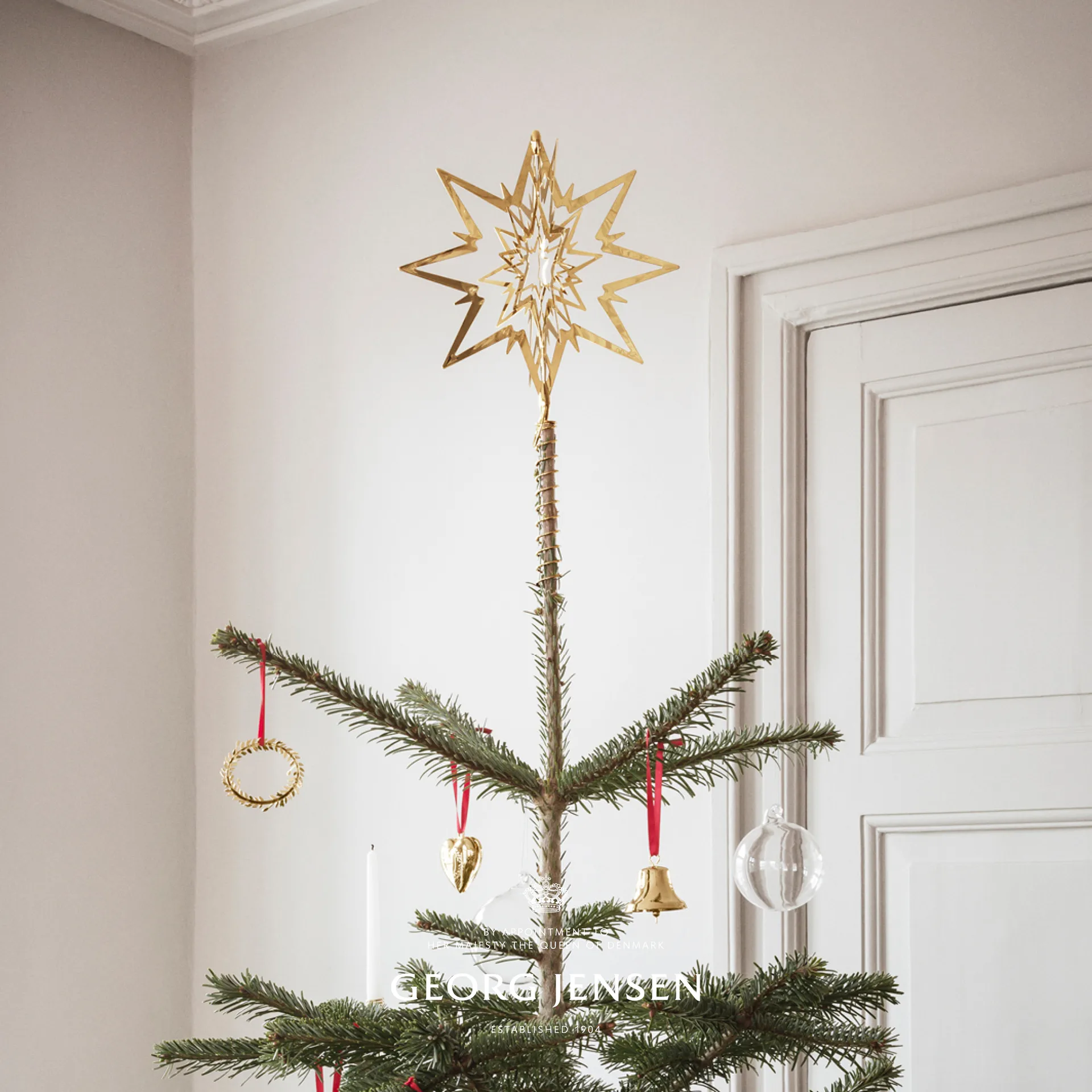 Christmas Collectibles Spitzenstern groß, Vergoldet Georg Jensen