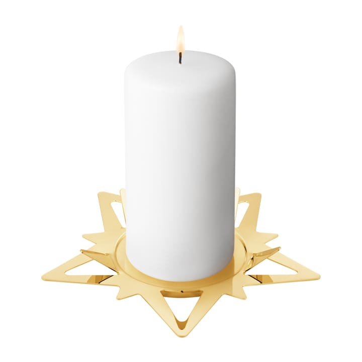 Classic christmas star Blockkerzenhalter Ø16cm, Gold Georg Jensen