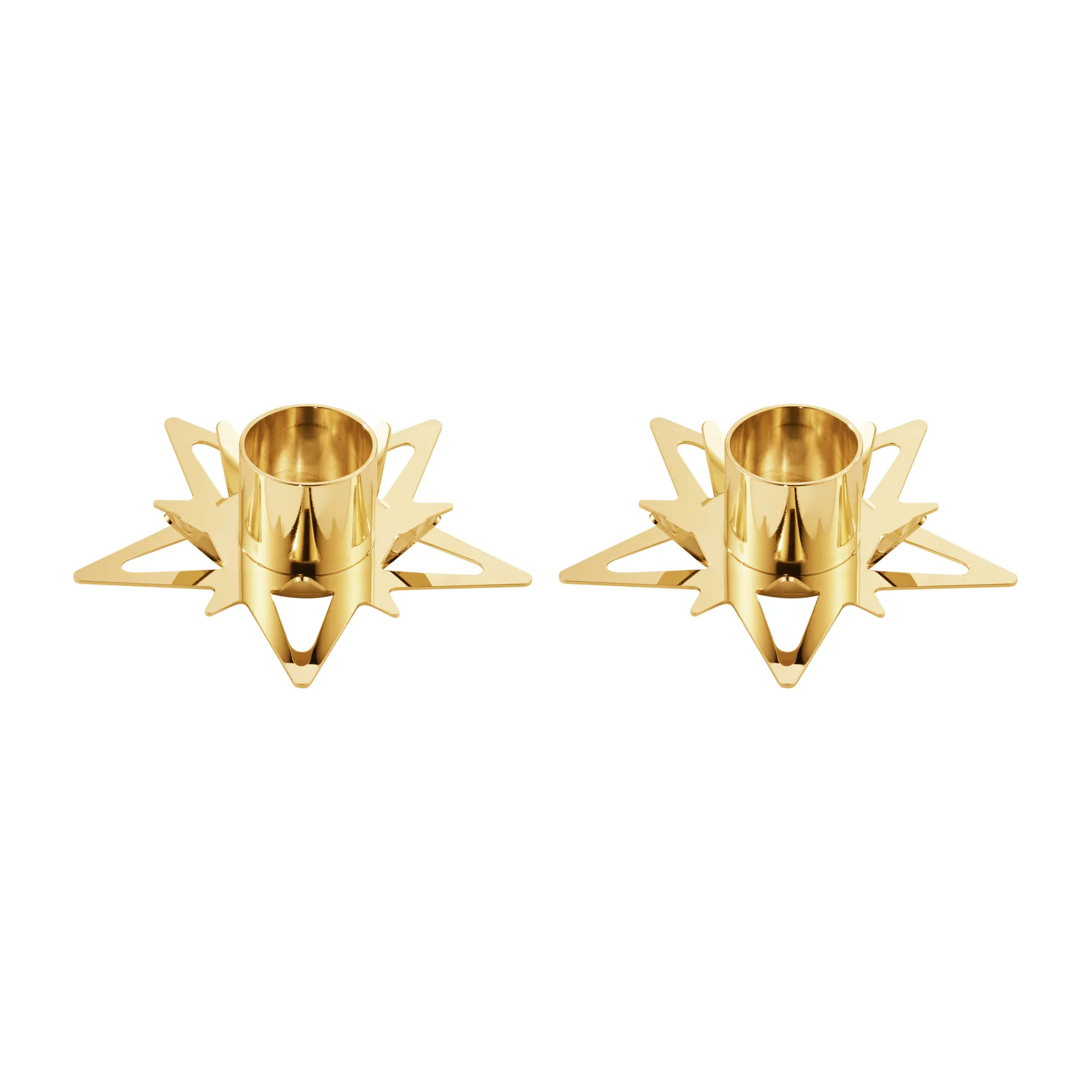 Classic christmas star Kerzenhalter Ø9cm 2er Pack, Gold Georg Jensen