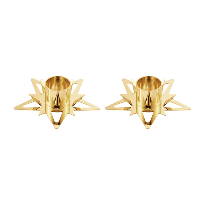 Classic christmas star Kerzenhalter Ø9cm 2er Pack, Gold Georg Jensen