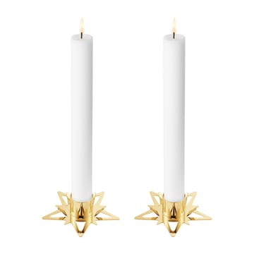 Classic christmas star Kerzenhalter Ø9cm 2er Pack - Gold - Georg Jensen