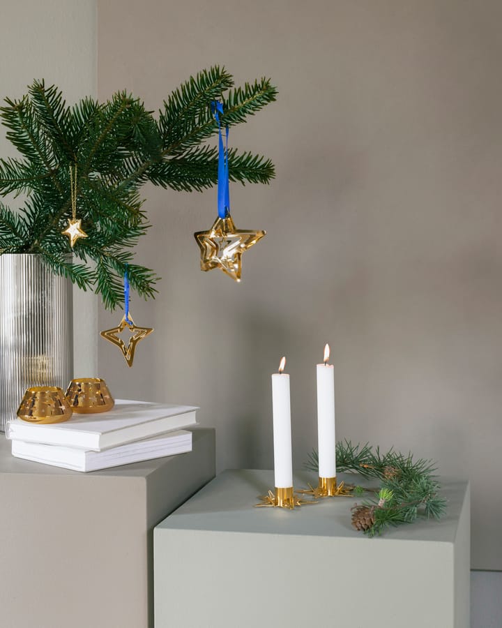 Classic christmas star Kerzenhalter Ø9cm 2er Pack, Gold Georg Jensen