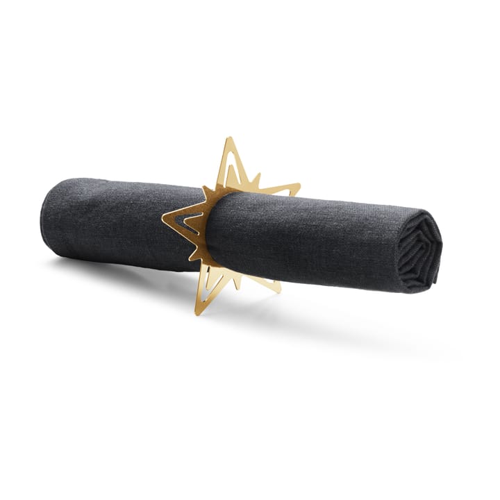 Classic christmas star Serviettenring Ø9cm 2er Pack, Gold Georg Jensen