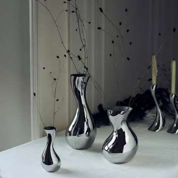 Cobra Vase - Edelstahl, Large - Georg Jensen