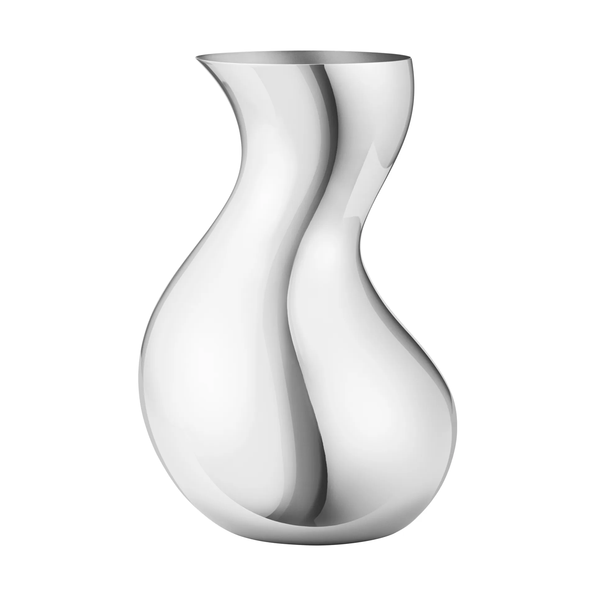 Cobra Vase, Edelstahl, Medium Georg Jensen