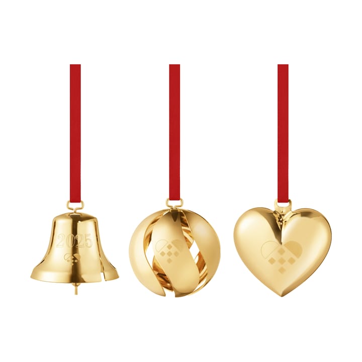 Geschenkset 3-teilig, 2025 - Vergoldetes Messing - Georg Jensen