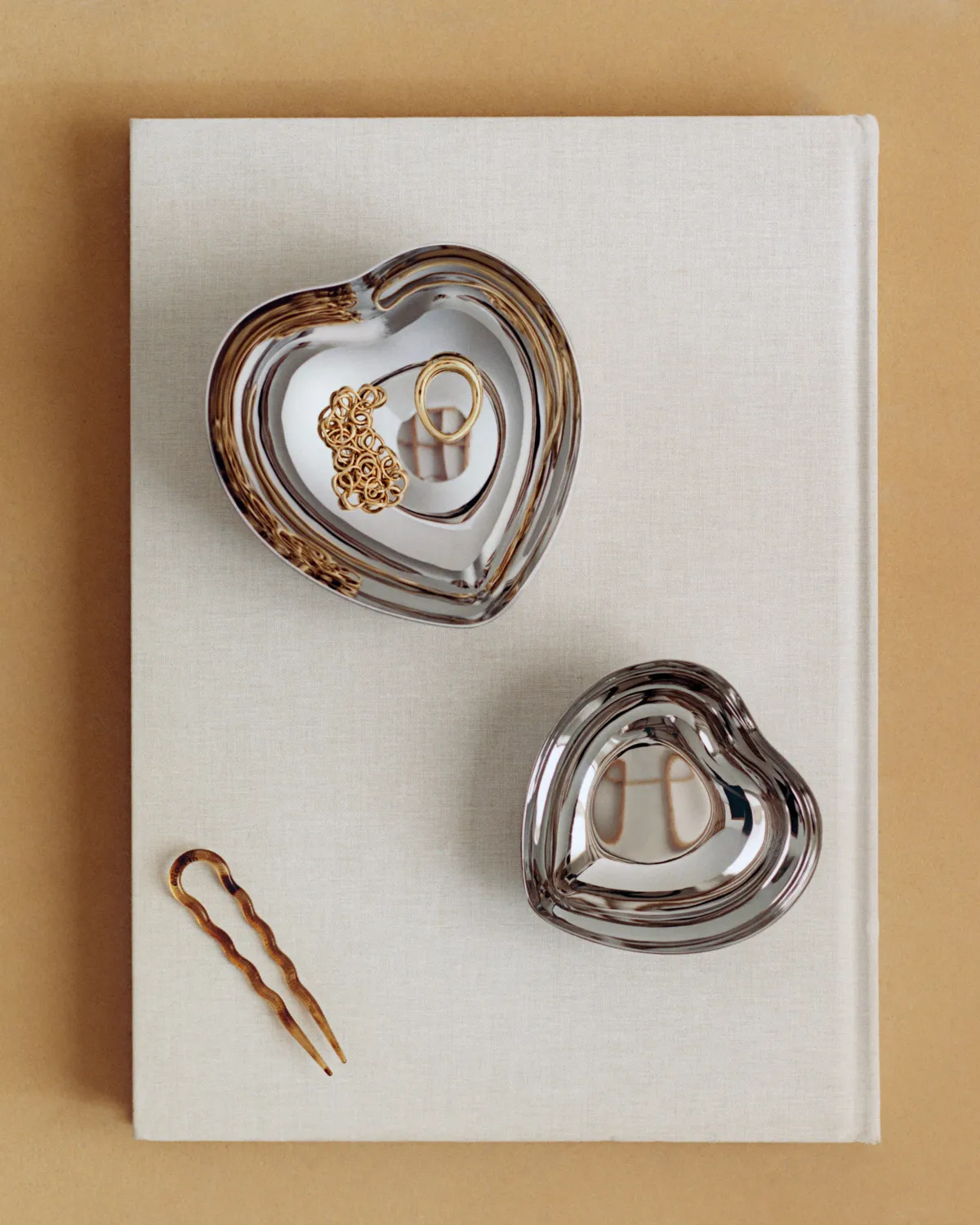 Heart Tablett, Silber, mittel Georg Jensen