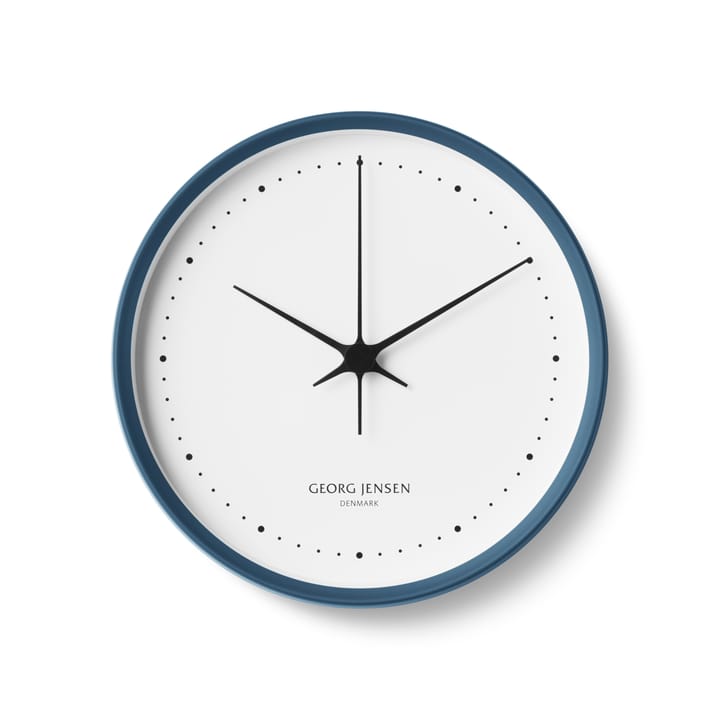 Henning Koppel Wanduhr Ø 22cm, Blau-weiß Georg Jensen