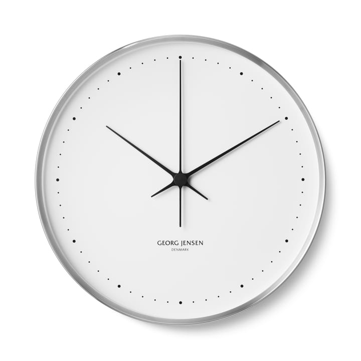 Henning Koppel Wanduhr Ø 40cm, Stahl-weiß Georg Jensen