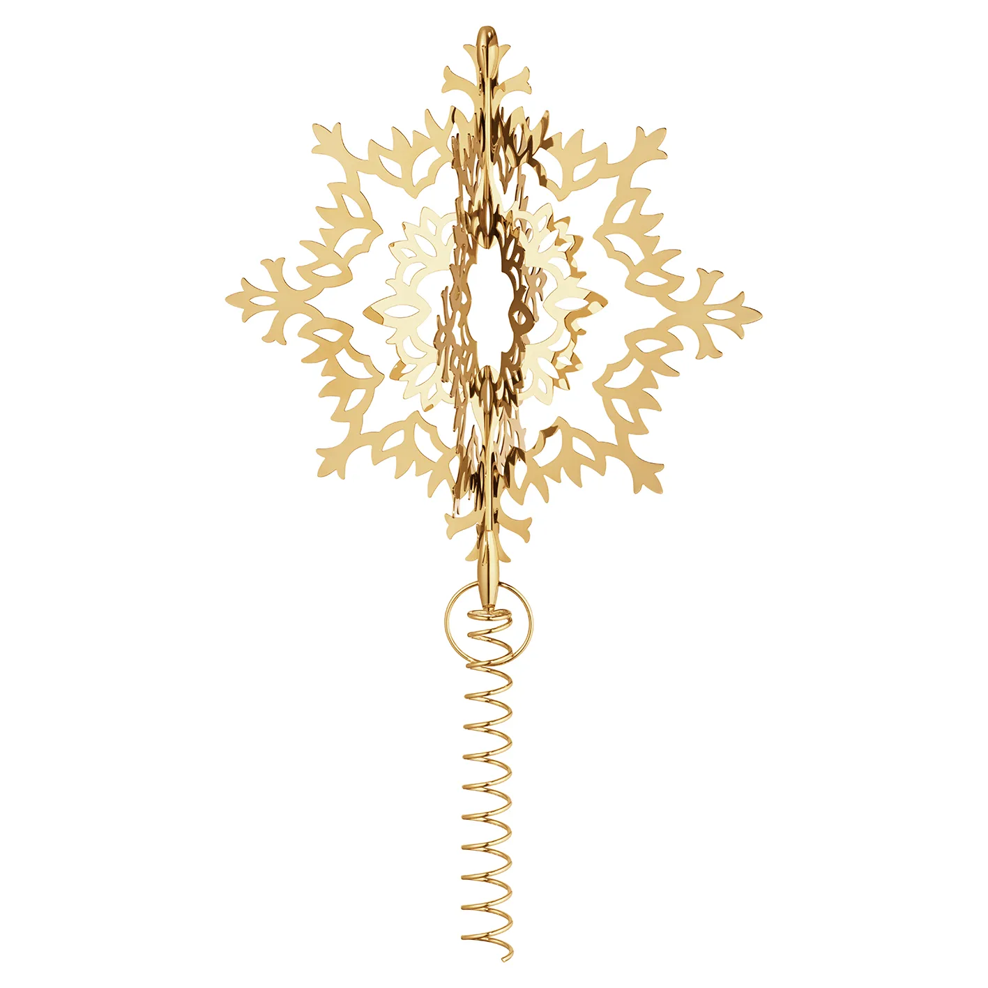 Ice Flower Weihnachtsbaumspitze, Vergoldet Georg Jensen