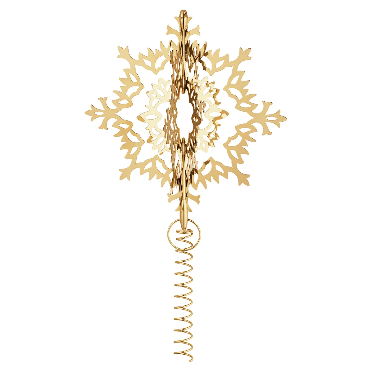 Georg Jensen Ice Flower Weihnachtsbaumspitze Vergoldet