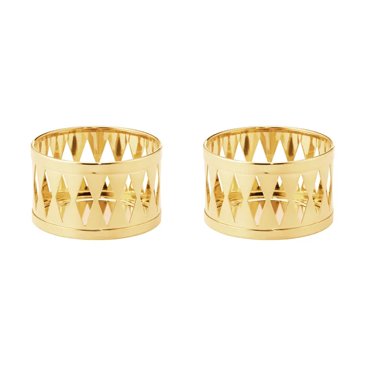 Jahr 2026 Teelichthalter - Gold, 2-teilig - Georg Jensen