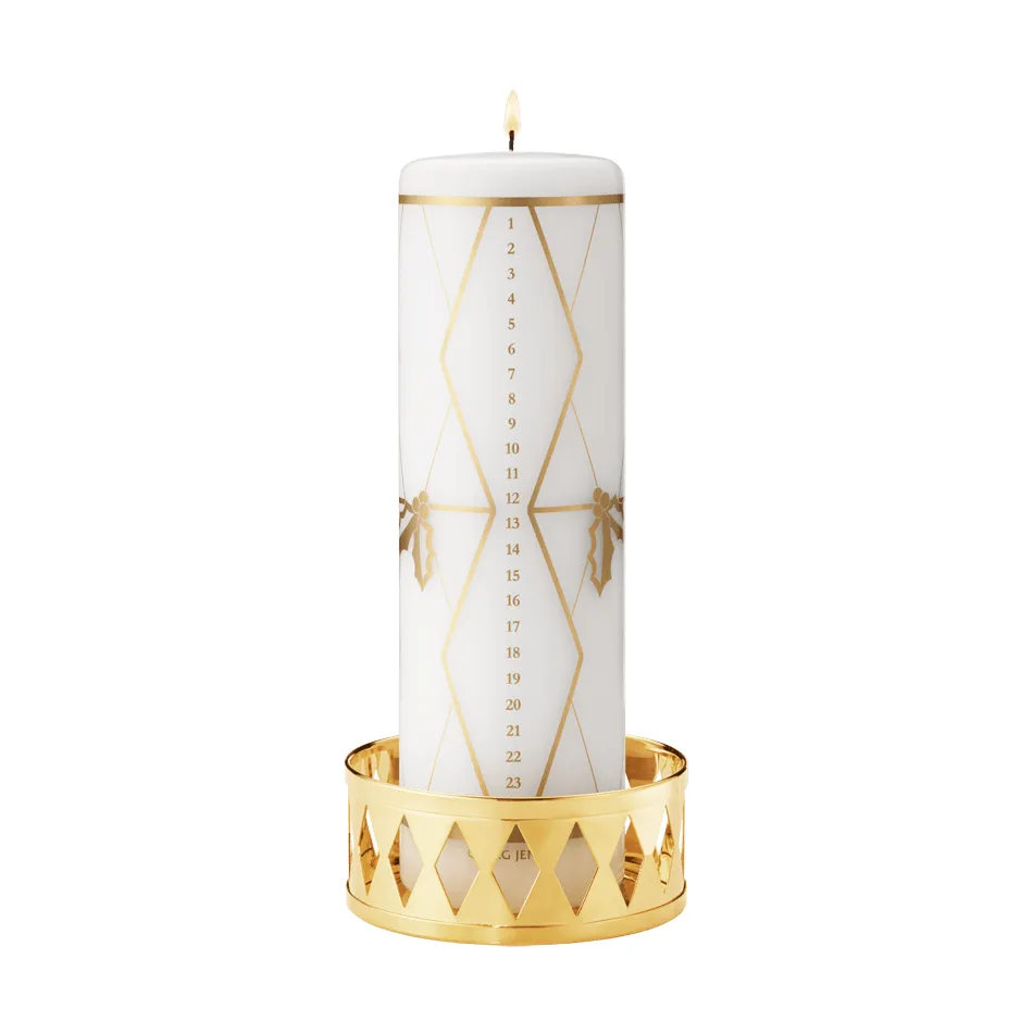 Kalenderkerze 2026, Goldprägung Georg Jensen