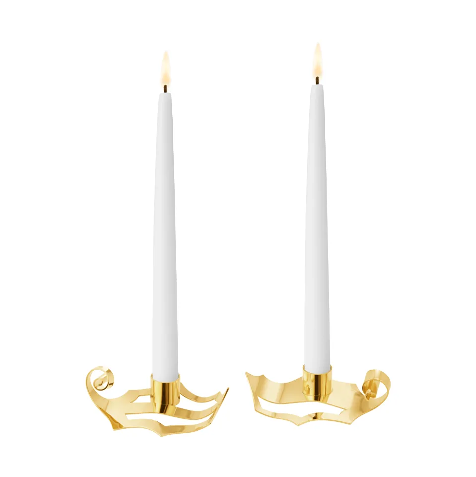 Kerzenhalter des Jahres 2026, Gold, 2-teilig Georg Jensen