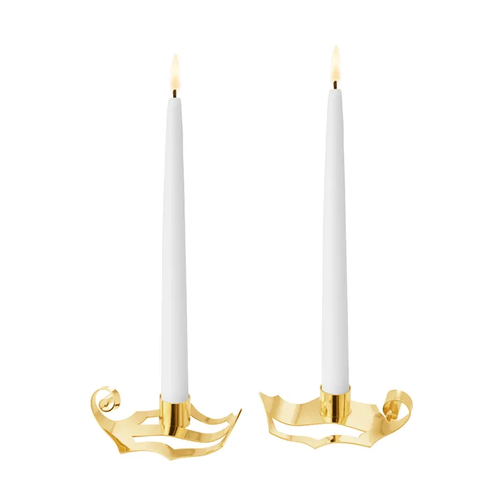 Kerzenhalter des Jahres 2026 - Gold, 2-teilig - Georg Jensen