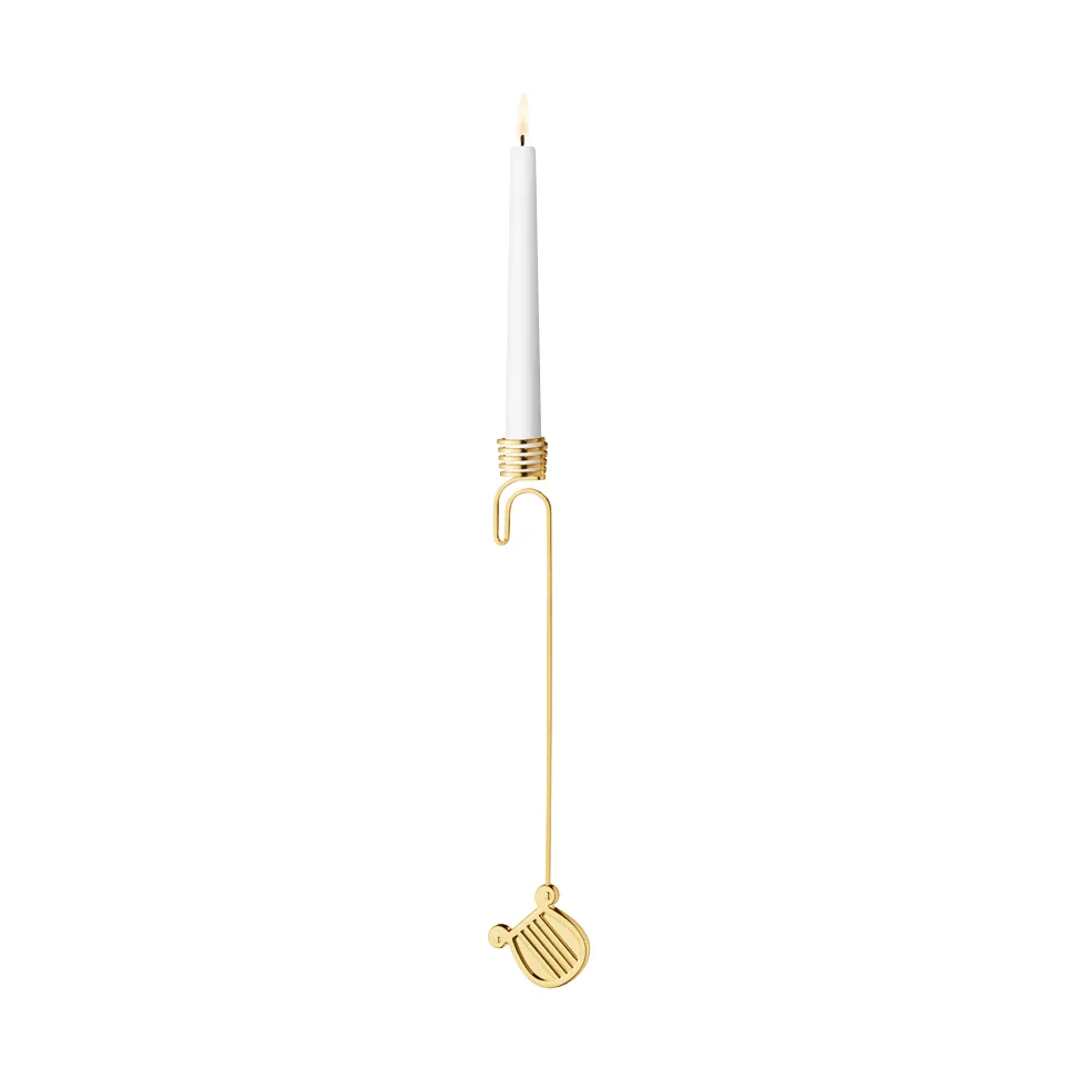Kerzenhalter des Jahres 2026, Harfe, Gold Georg Jensen