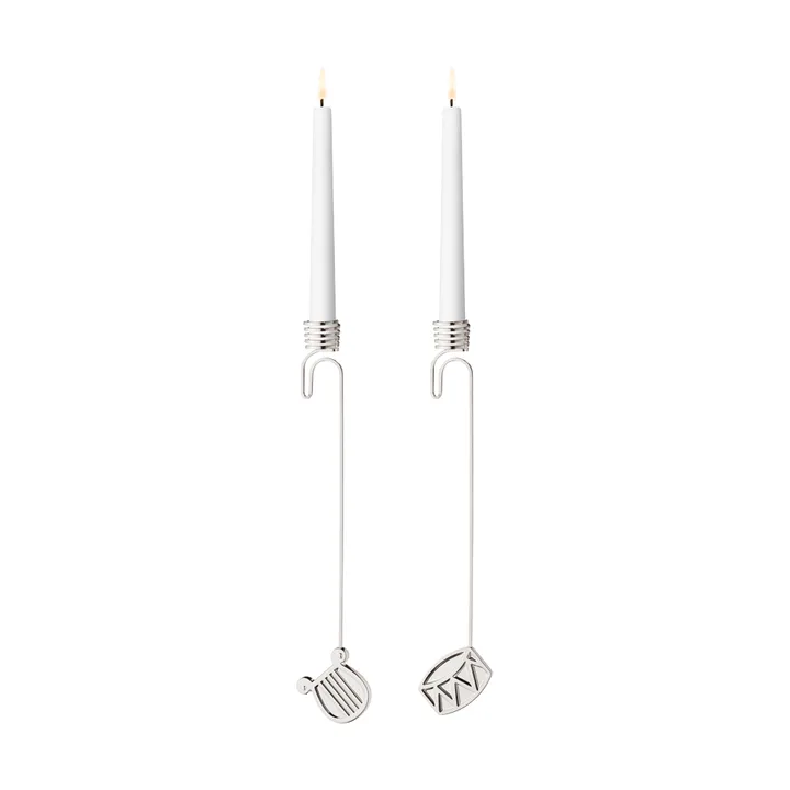 Kerzenhalter-Set 2026 - Palladium - Georg Jensen