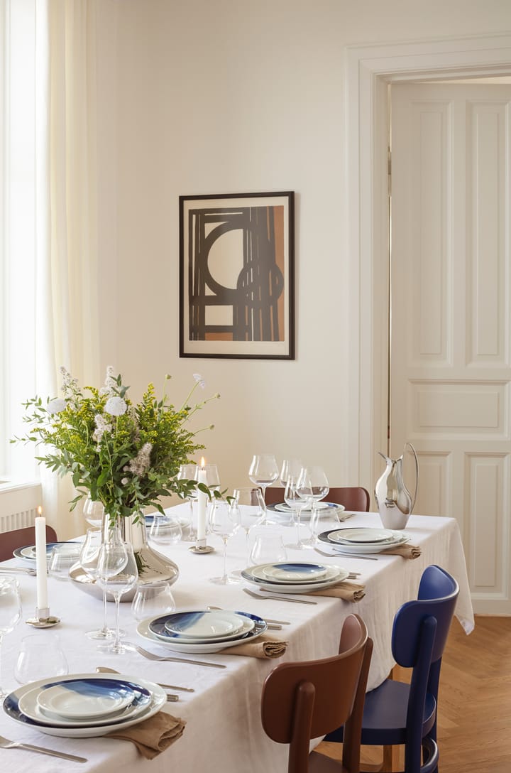 Koppel Lunchteller dekor Ø22 cm, Weiß-Blau Georg Jensen
