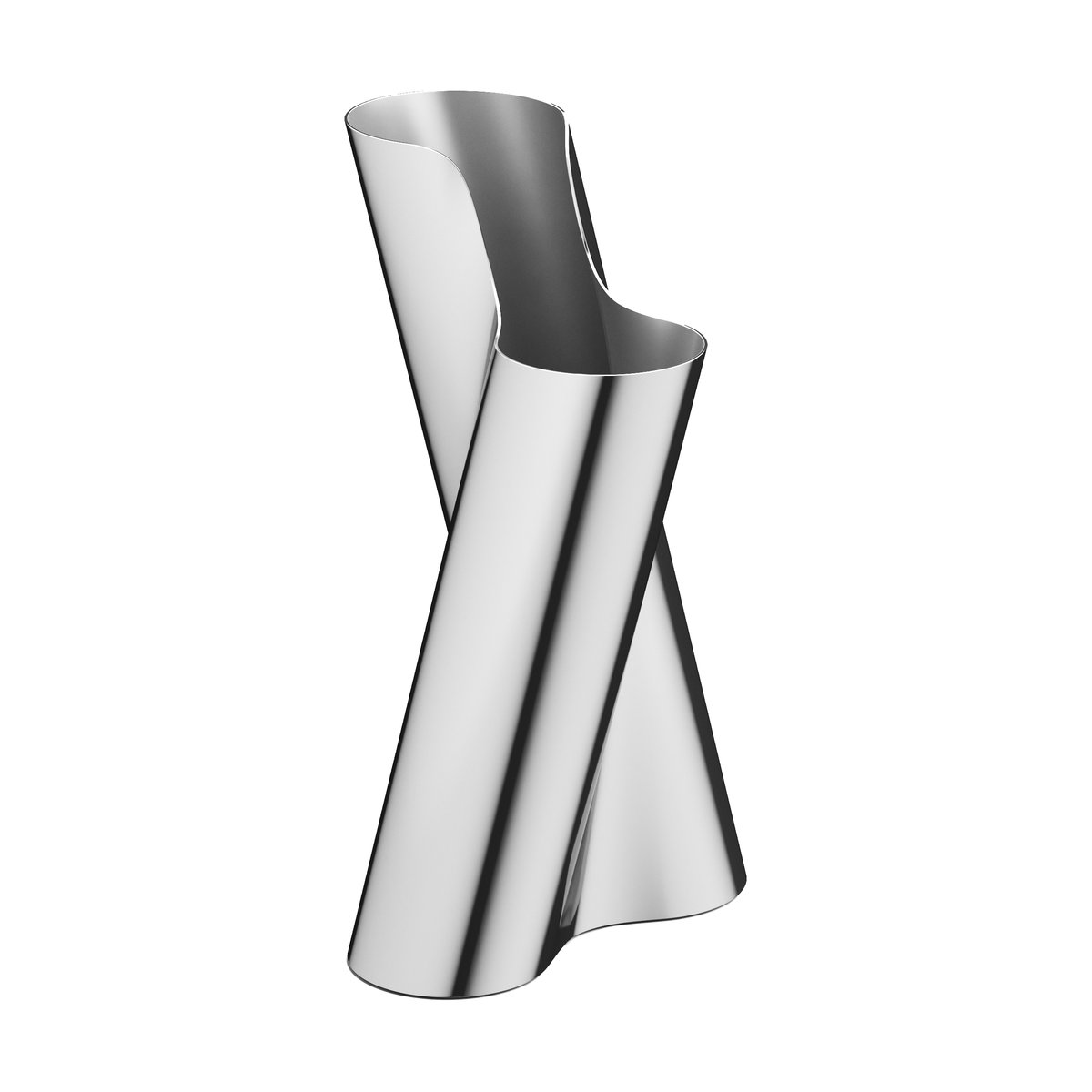 Georg Jensen Lituus Vase large 34,2 cm Edelstahl