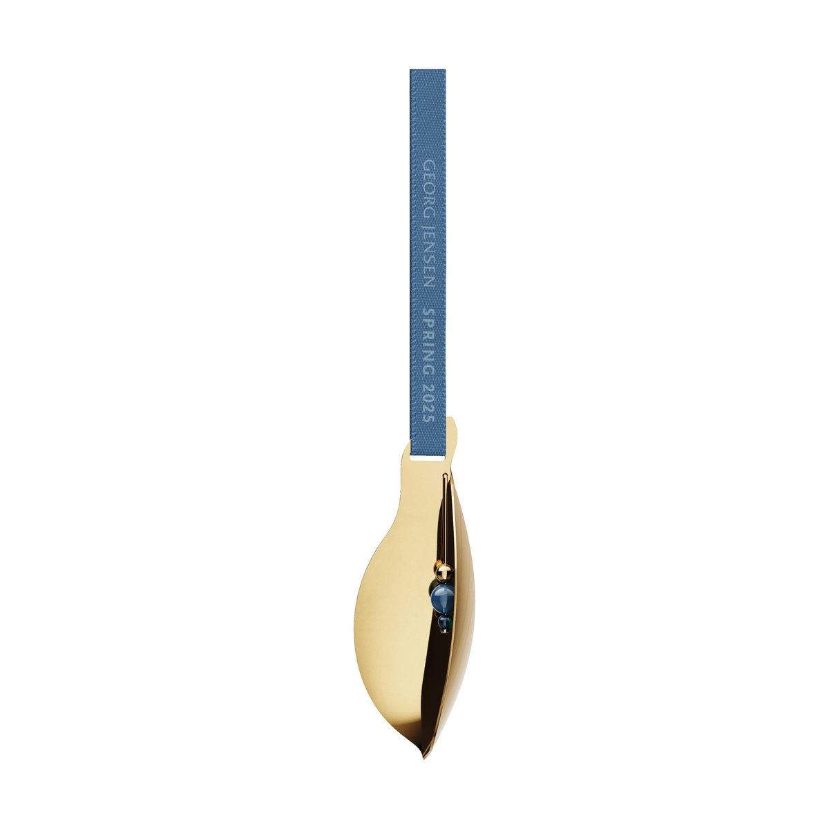 Georg Jensen Spring 2025 Dekorations Blatt Osteranhänger Vergoldeter Edelstahl