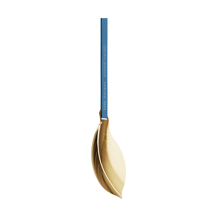 Spring 2025 Dekorations Blatt Osteranhänger, Vergoldeter Edelstahl Georg Jensen