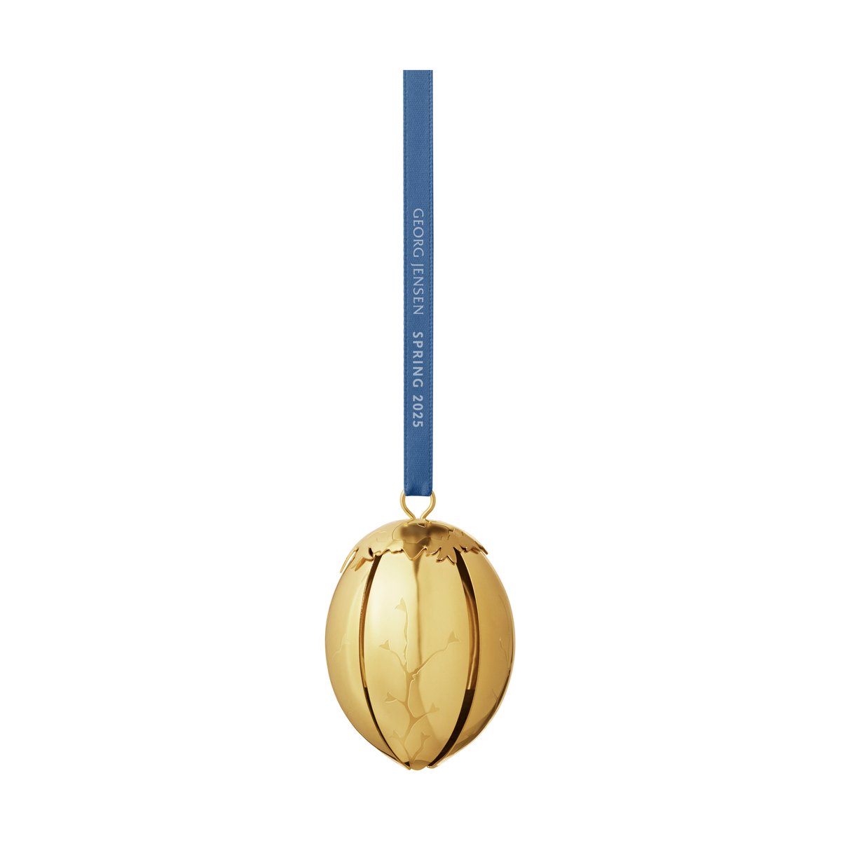 Georg Jensen Spring 2025 Dekorationsei Osterhänger Vergoldeter Edelstahl