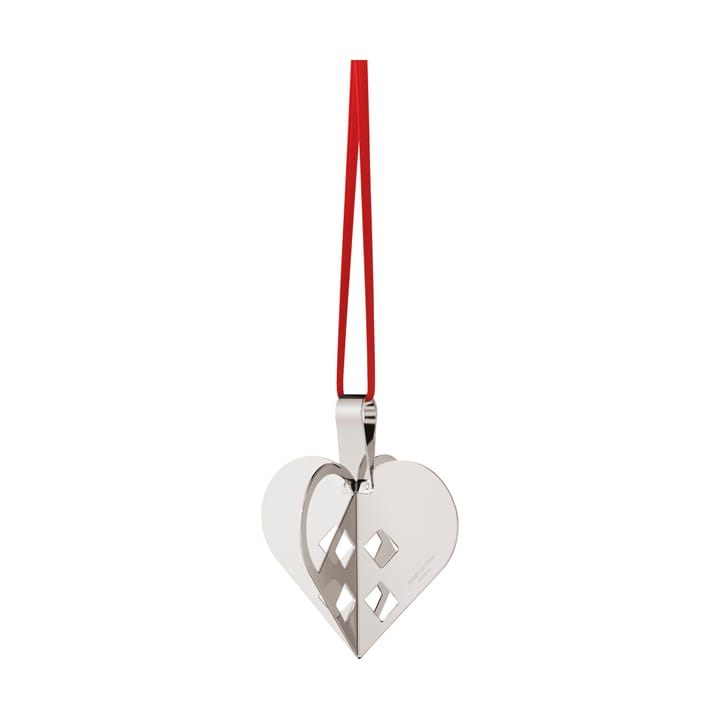 Weihnachtsanhänger Herz, 2025 - Palladiumbeschichtetes Messing - Georg Jensen