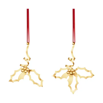 Weihnachtsdekoration für den Tisch 2026 - Gold, 2-teilig - Georg Jensen