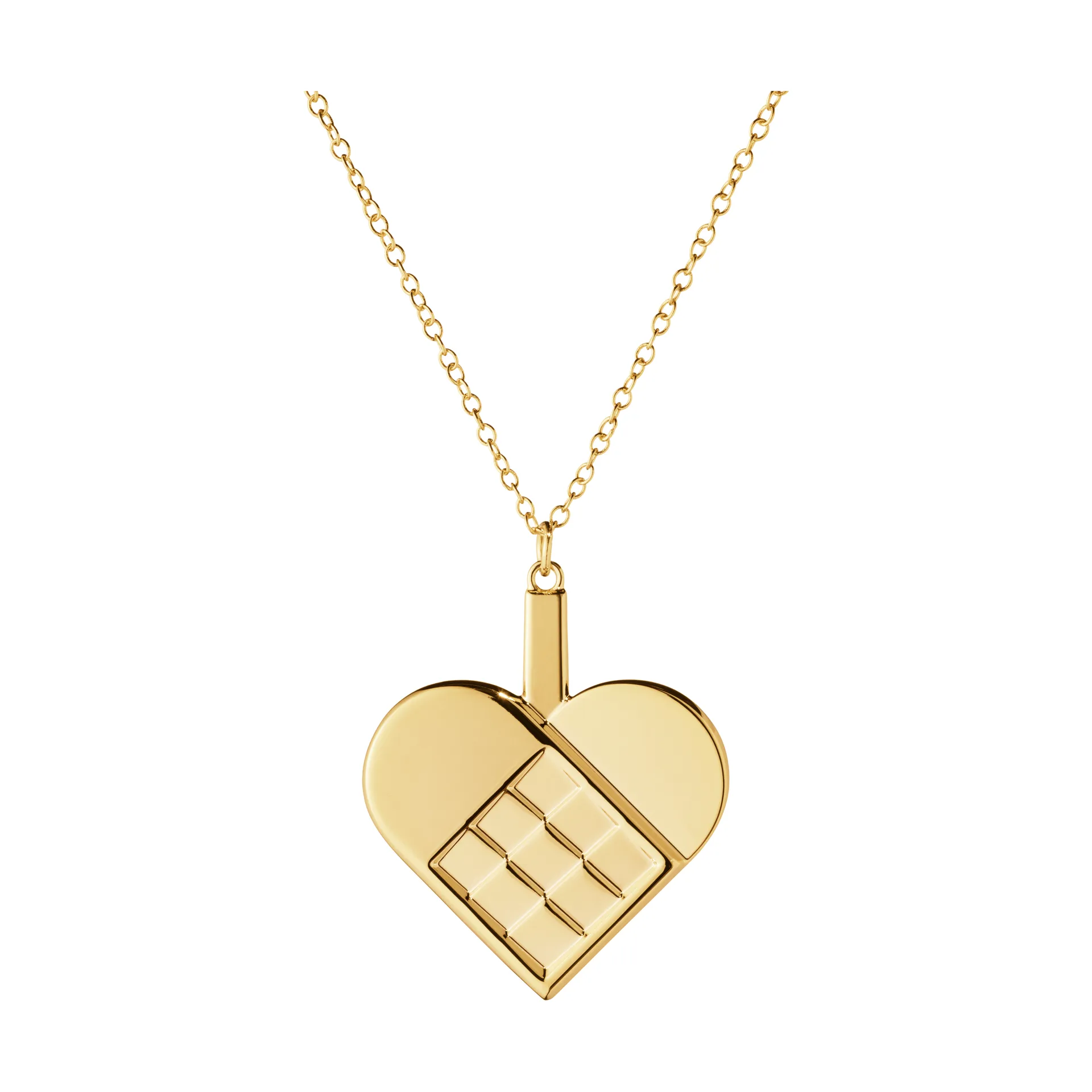 Weihnachtsdekoration Herz 2025, Goldplattierte Zinklegierung Georg Jensen