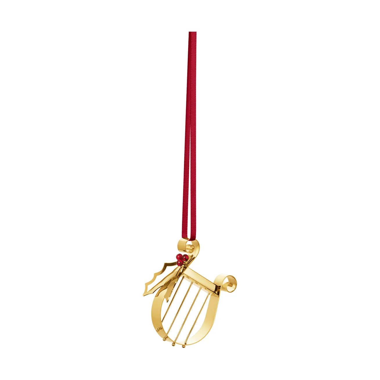 Weihnachtsornament 2026, Harfe, Gold Georg Jensen