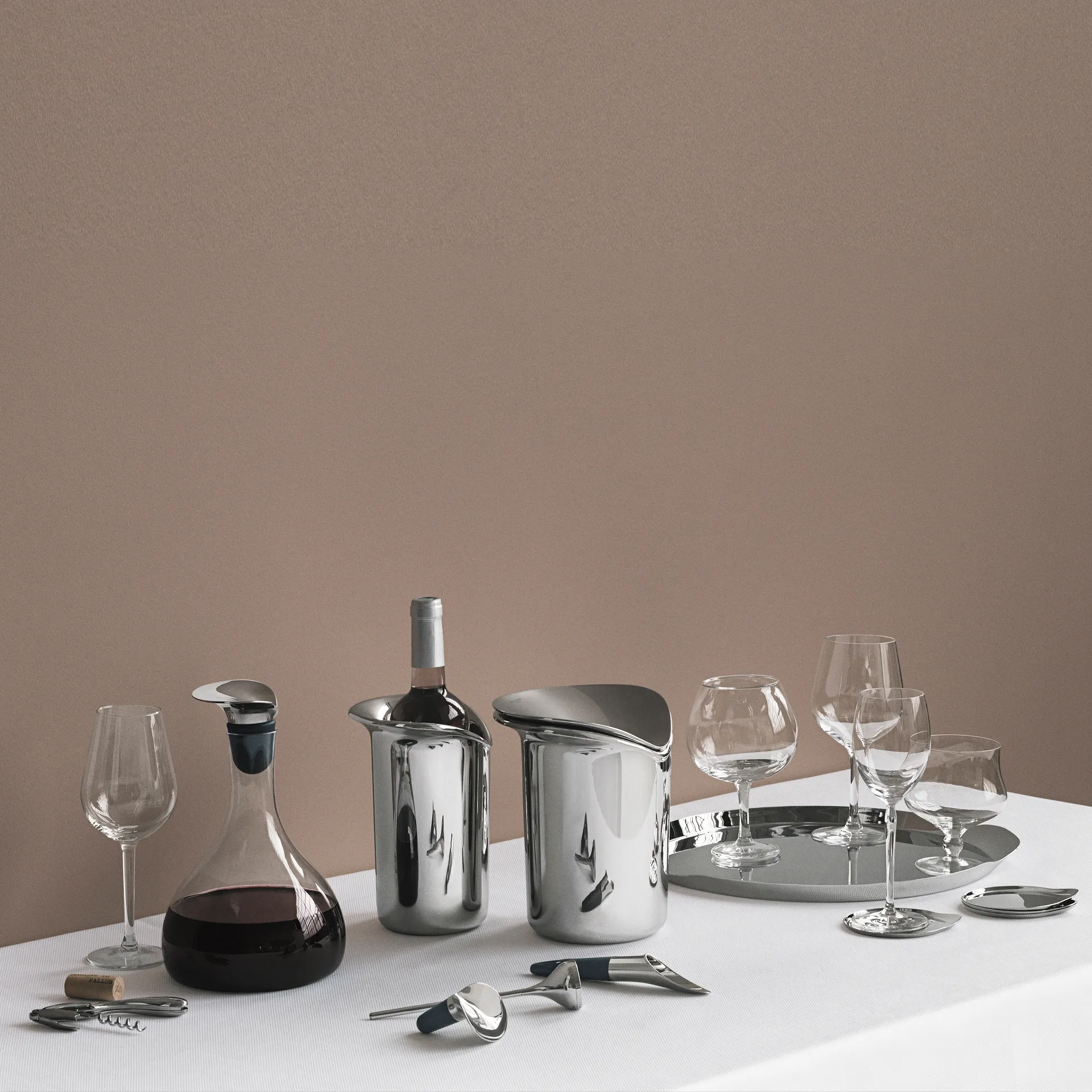 Wine Eiseimer mit Zange, 21cm Georg Jensen