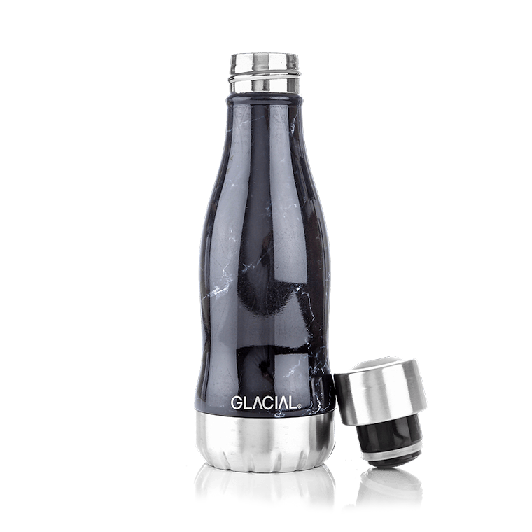 Glacial Glacial Wasserflasche 280 ml Black marble