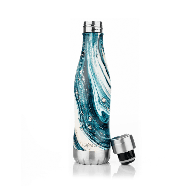 Glacial Wasserflasche 400 ml - Indigo marble - Glacial