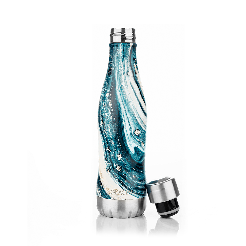 Glacial Glacial Wasserflasche 400 ml Indigo marble