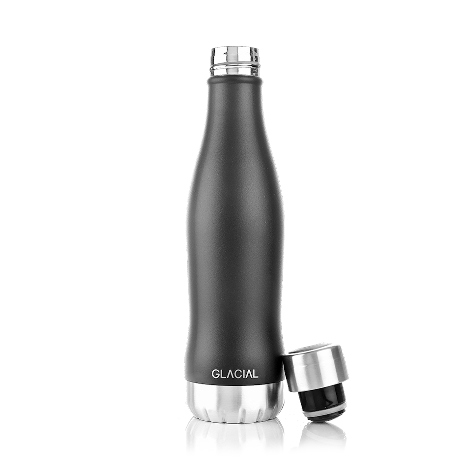 Glacial Glacial Wasserflasche 400 ml Matte black