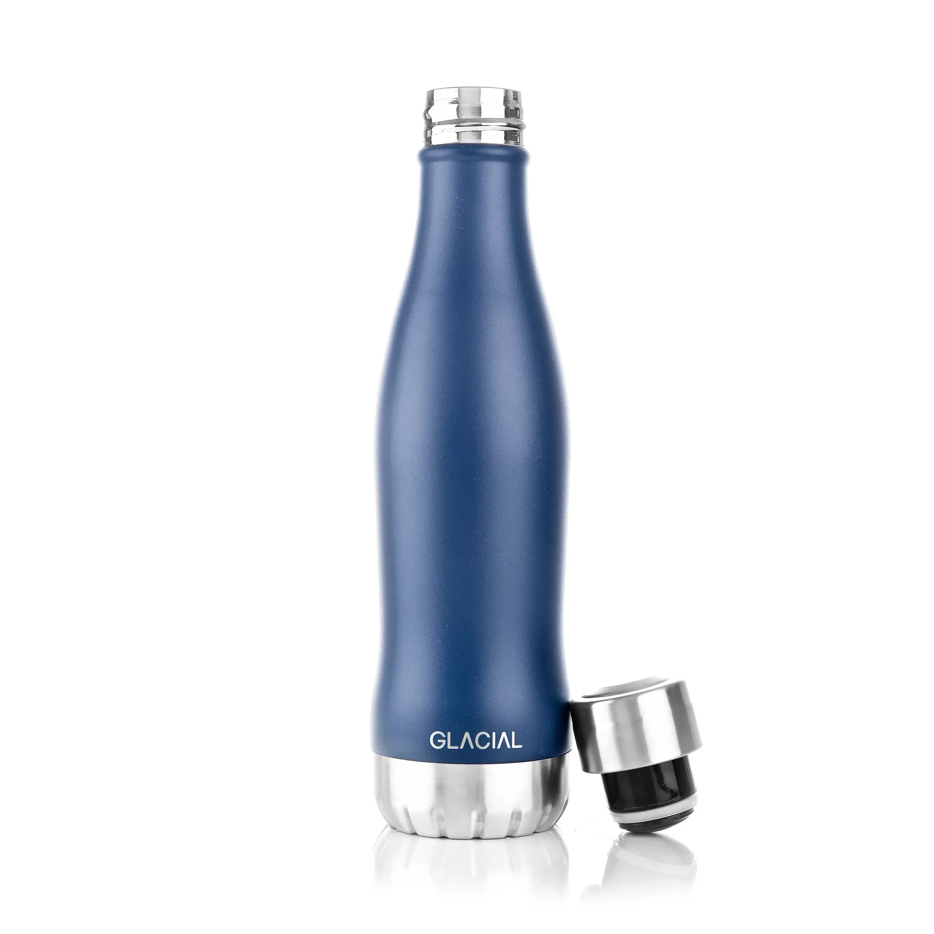 Glacial Wasserflasche 400 ml, Matte navy Glacial