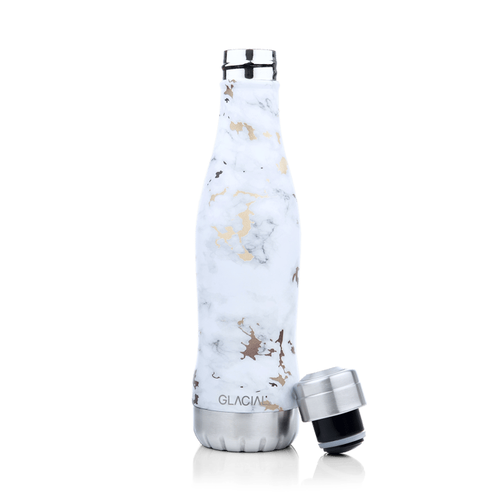 Glacial Wasserflasche 400 ml - White golden marble - Glacial