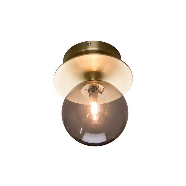 Art Deco IP44 Wandleuchte - Rauch/Messing gebürstet - Globen Lighting