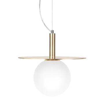 Art Deco Pendelleuchte - Messing-Opalglas - Globen Lighting