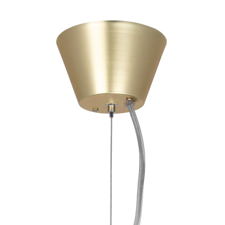 Art Deco Pendelleuchte, Messing-Opalglas Globen Lighting
