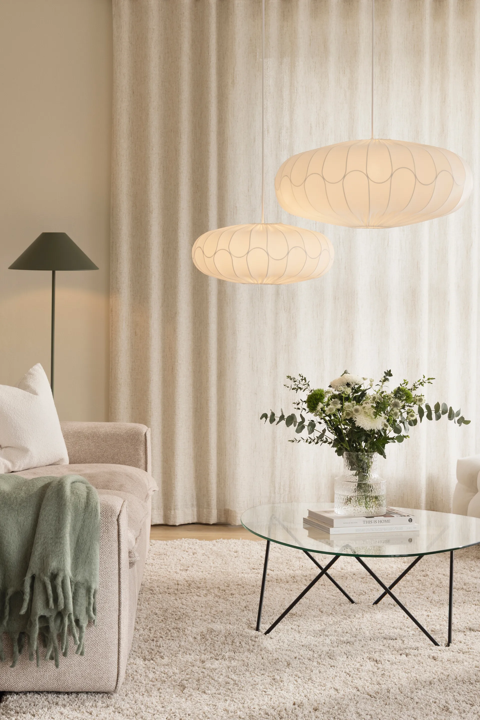 Bladwerk Lampenschirm Ø50 cm, Weiß Globen Lighting