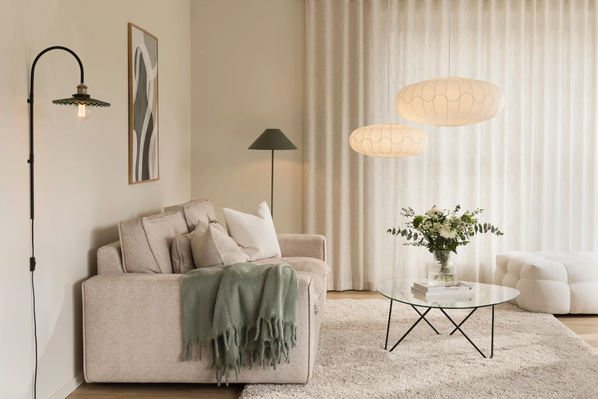 Cobbler Wandleuchte 75 cm, Grün Globen Lighting