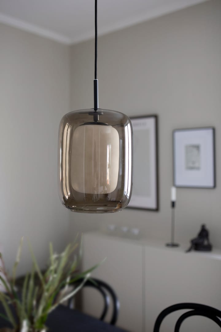 Cuboza Pendelleuchte Ø20cm, Braun-weiß Globen Lighting