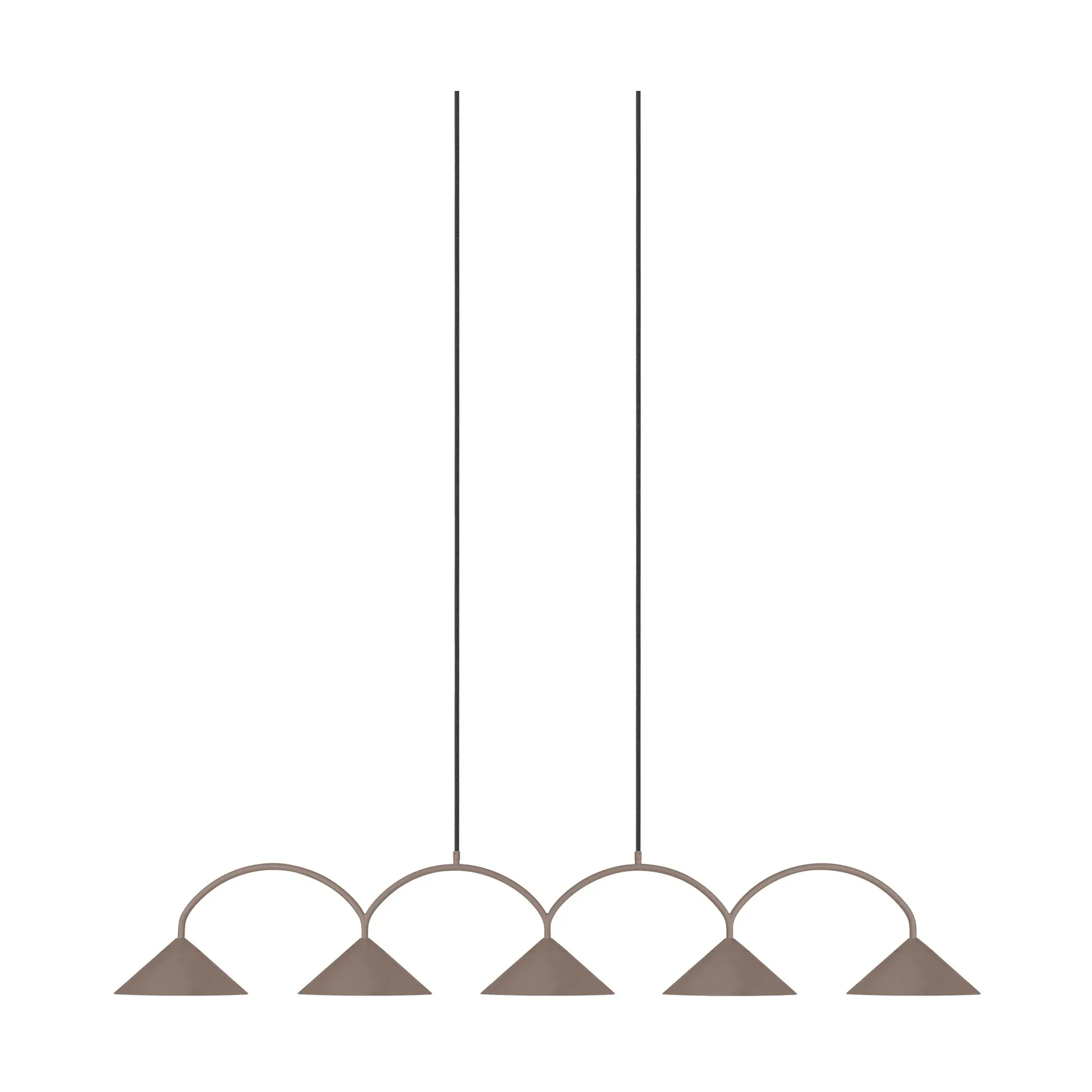 Curve Pendelleuchte 5, Mokka Globen Lighting