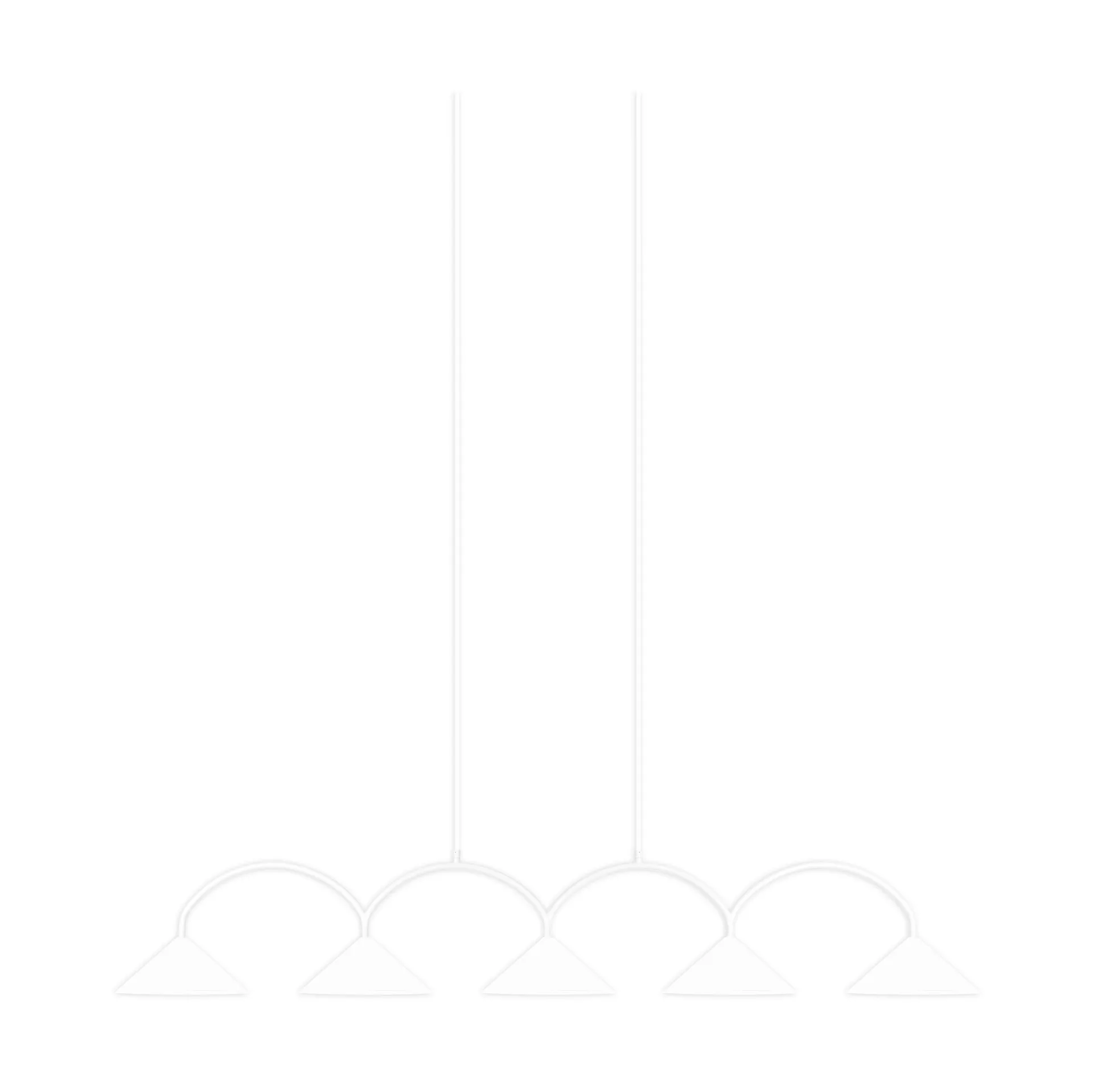 Curve Pendelleuchte 5, Weiß Globen Lighting