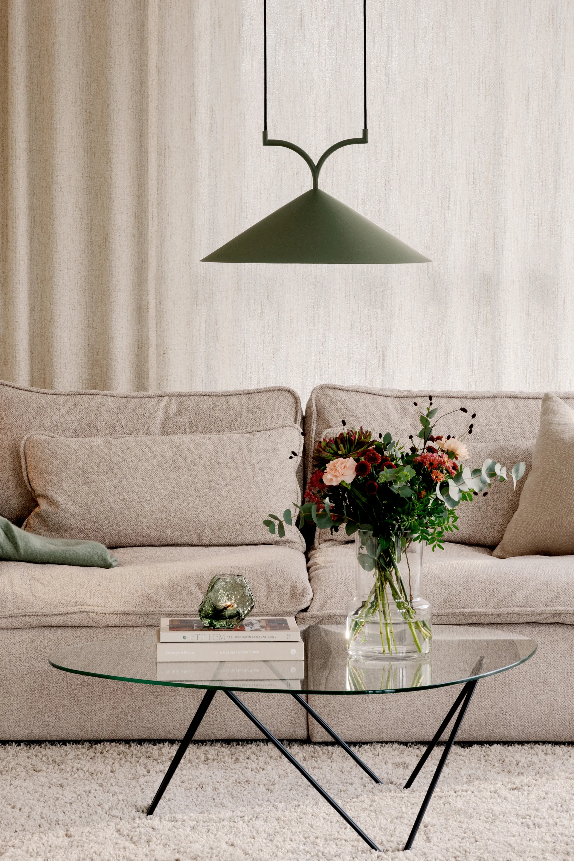 Curve Pendelleuchte 50, Grün Globen Lighting