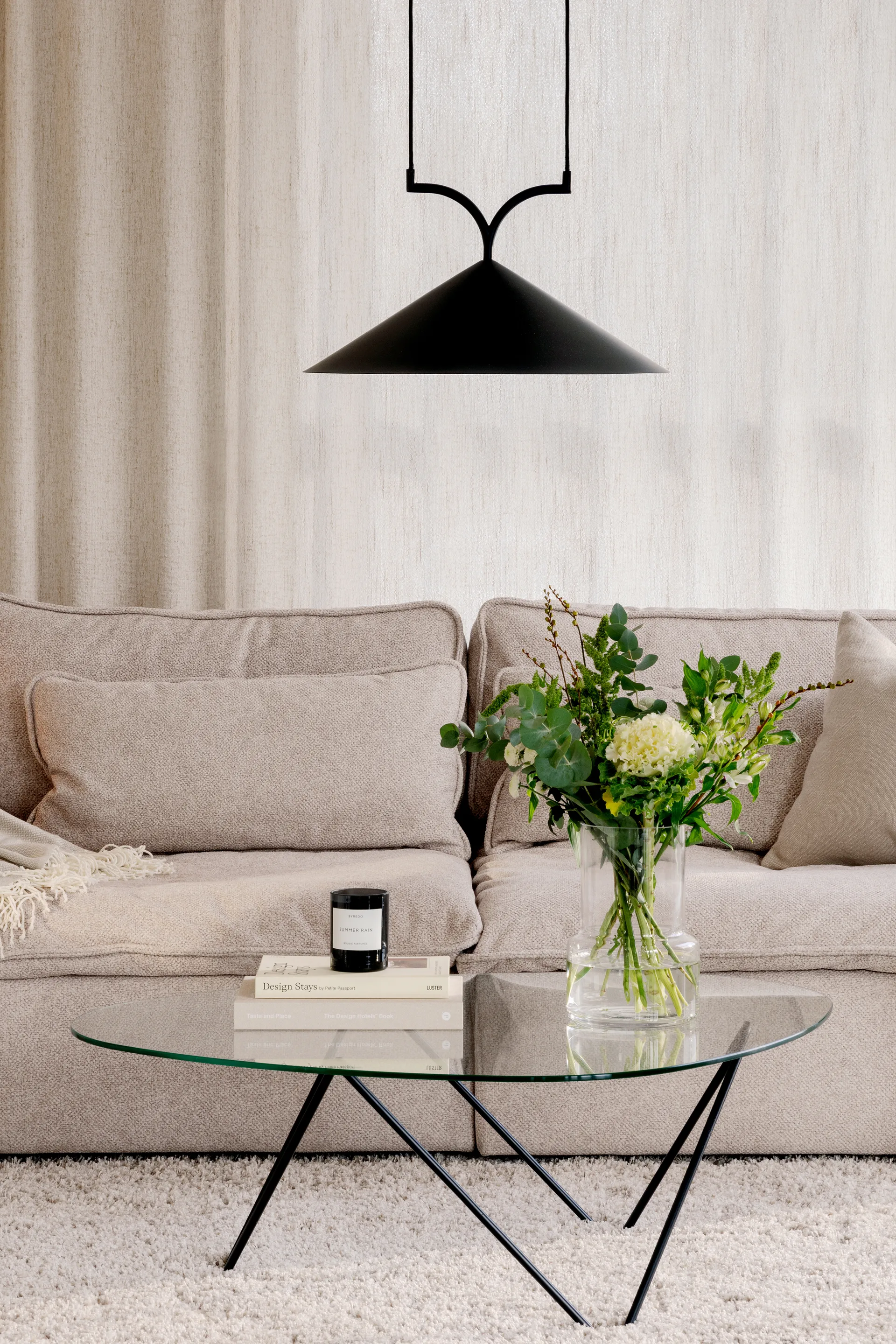 Curve Pendelleuchte 50, Schwarz Globen Lighting