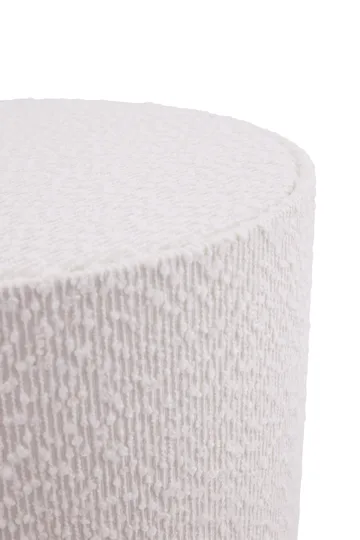 Florian Stehleuchte - Weiß bouclé/schwarz, Ø30x80 cm - Globen Lighting