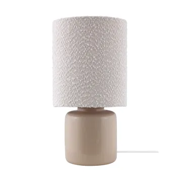 Florian Tischleuchte - Weiß Bouclé/Beige, Ø20x39 cm - Globen Lighting