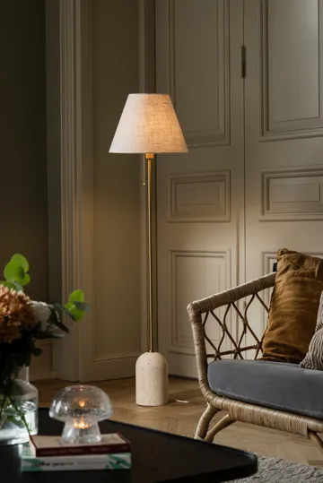 Gino Stehleuchte - Beiger Travertin - Globen Lighting